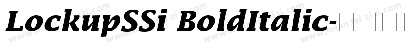 LockupSSi BoldItalic字体转换